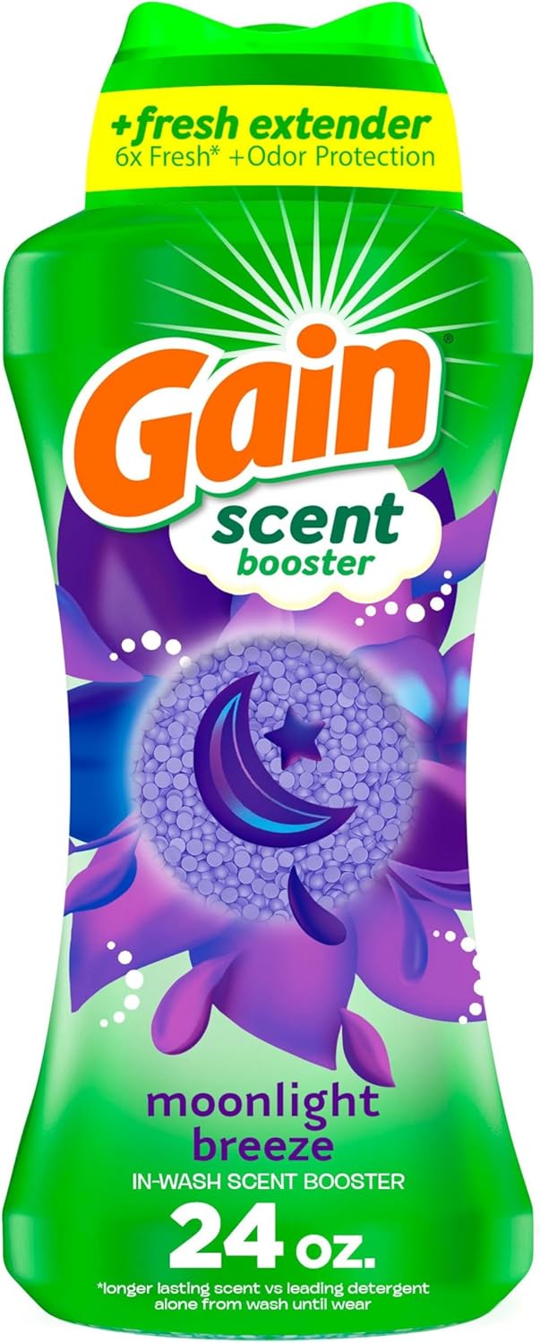 Gain In-Wash Laundry Scent Booster, Moonlight Breeze Scent, 24.0 OZ, Fresh Extender + Odor Protection