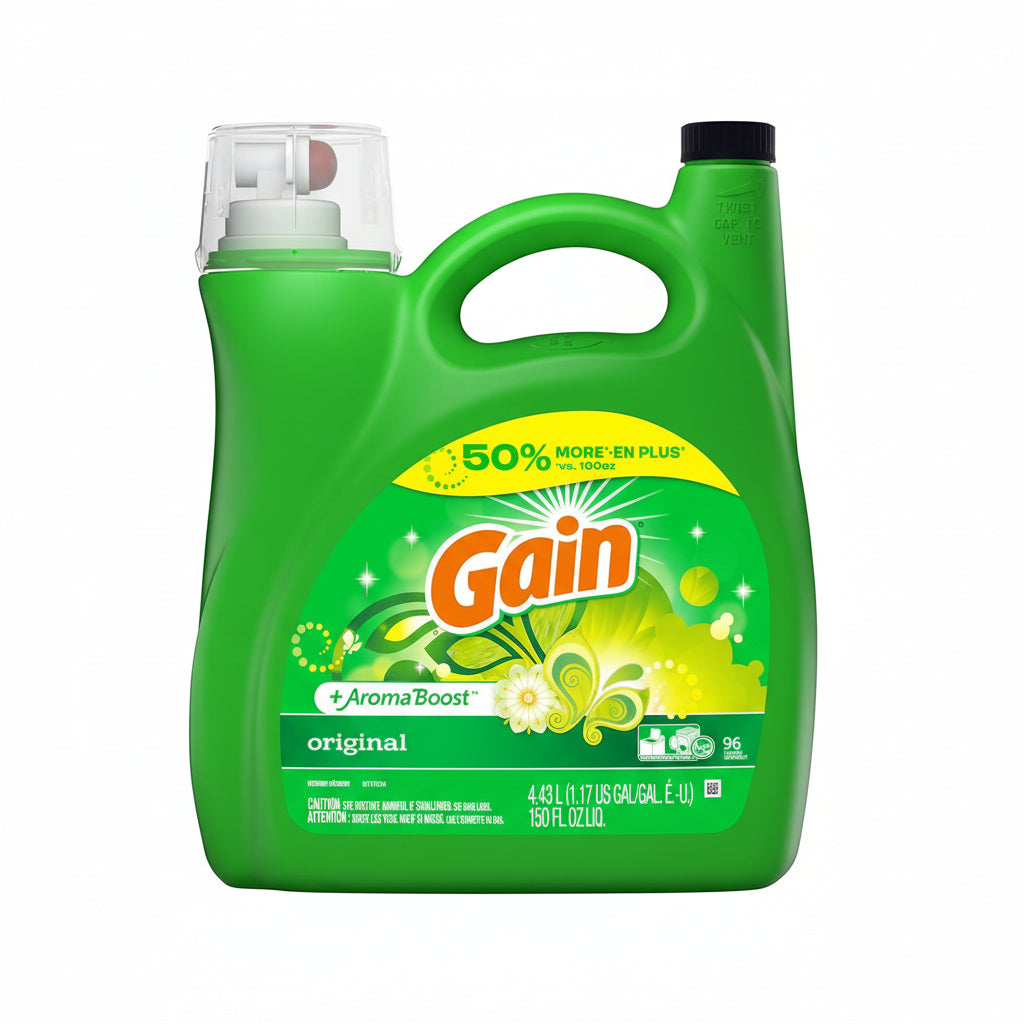 Gain + Aroma Boost Liquid Laundry Detergent, Original, 96 Loads 150 fl oz