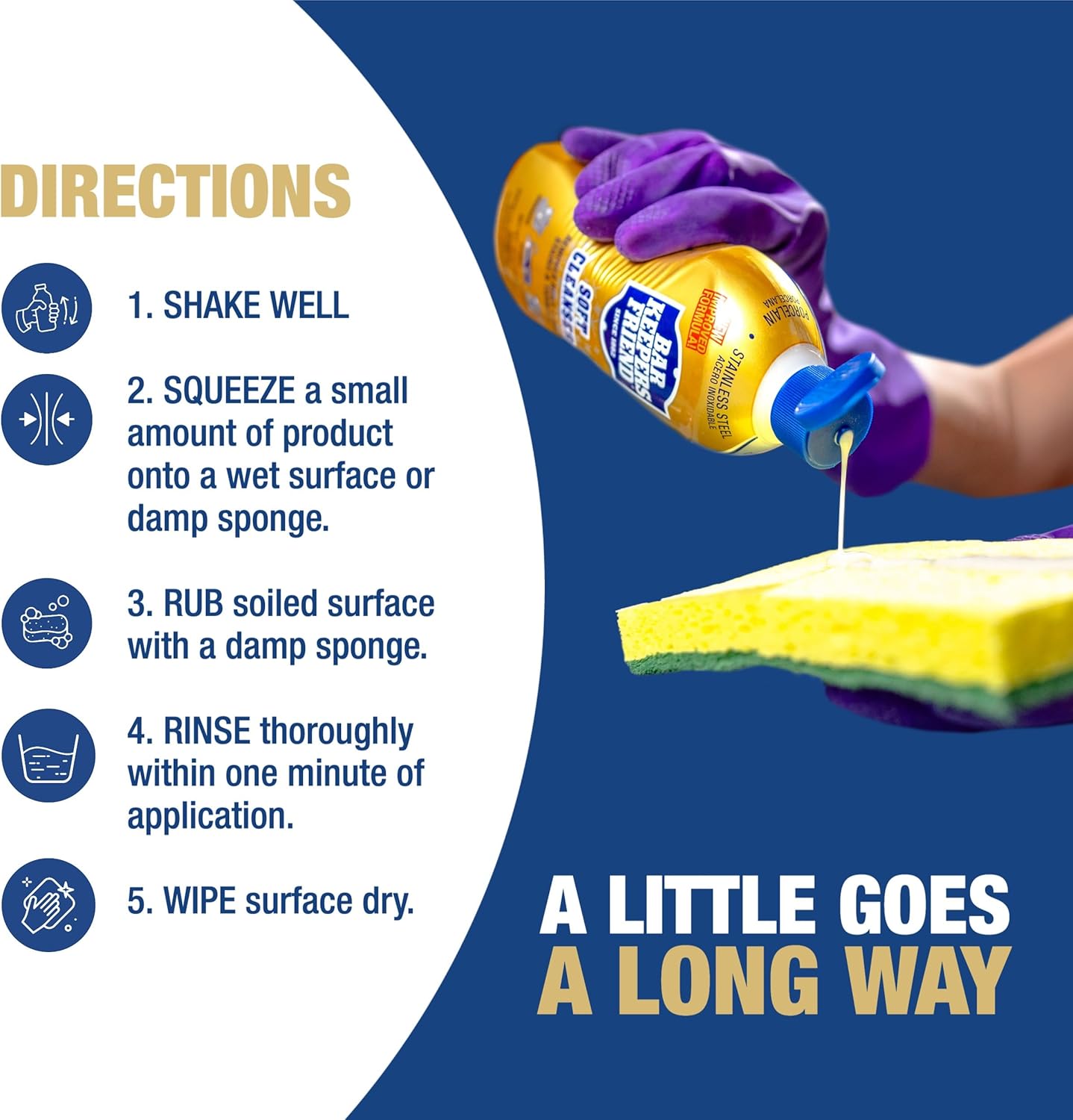 Bar Keepers Friend Soft Cleanser Liquid (2 x 13 Ounce) Multipurpose Cleaner & Rust Stain Remover for Stainless Steel, Porcelain, Ceramic Tile & More