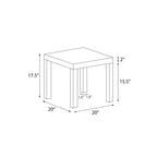 Parsons End Table, White\Black Oak\Canyon Walnut mesa  table side  living room furniture